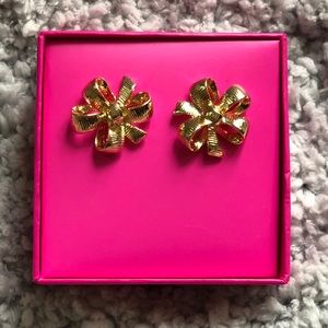 Lilly Pulitzer Gold Bow Tie Earrings